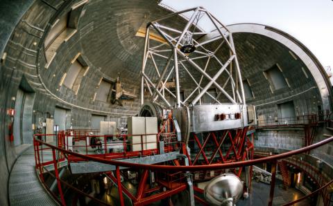 Inside view of the Gran Telescopio Canarias dome