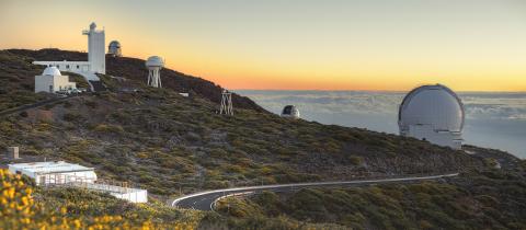 Panoramic view of Roque de los Muchachos Observatory
