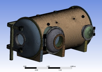 3D FEM model of a Mars atmosphere simulation chamber