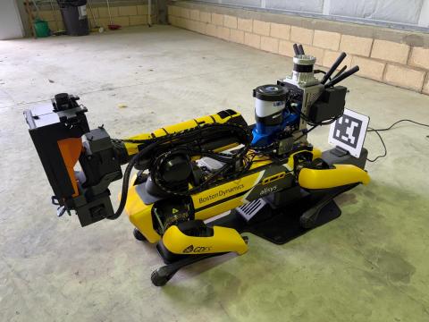 Custom robotic system for the characterization of radiological surface contamination